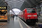 Am 21.03.2015 stand 146 247-2 mit einem RE (Frankfurt (Main) Hbf - Würzburg Hbf) im Startbahnhof und wartet auf ihre Abfahrt in Richtung ihrer Heimat.