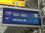 Zugzielanzeiger in Frankfurt am Main Hbf, 29.01.07!