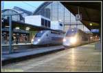 Der Anblick von TGV-Zgen im Hauptbahnhof Frankfurt am Main ist schon lange keine Seltenheit mehr, aber zwei TGV gleichzeitig und direkt nebeneinander, das gab es dort auch eher selten zu sehen.