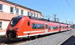 DB Regio AG - Region Nordost mit dem Mireo-Zug  463 100  (NVR:  94 80 0463 100-8 D-DB ) als RB 43 aus Guben am 08.05.23 Einfahrt Bahnhof Frankfurt (Oder).