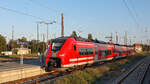 463 102 kommt als RE 10 (93390) im letzten Sonnenlicht von Cottbus, um nach wenigen Minuten dorthin zurückzufahren.

Frankfurt (Oder), der 16.09.2023