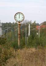 Die  Museumsuhr  im Bahnhof Freiberg.11.10.2014  10:26 Uhr.