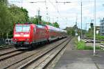 146 116-9 mit dem RE 5341 am 09.05.13 bei der Einfahrt in Freiburg (Breisgau) Hbf.