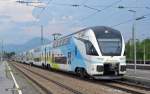 Am Abend des 04.07.12 stand im Bahnhof Freilassing dieses Doppel der Westbahn abfahrbereit Richtung Salzburg.