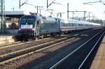 182 534-8 ERS Railways mit dem IC 2082 Knigsee von Berchtesgarden Hbf nach Hamburg Altona, hier im Bahnhof Fulda, 22.01.2011