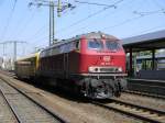 Baureihe 218 387-9 im Bahnhof Fulda am 25.04.2011.