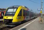 Ein LINT der HLB hat am 24.03.2012 aus Limburg ber Gieen kommend in Fulda seinen Endbahnhof erreicht und wird nach nur 6 Minuten die Rckfahrt ber die Vogelsbergbahn antreten.