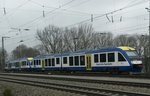 Doppelgarnitur der Ammerseebahn im Bhf Geltendorf, 28.03.2016.