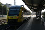 Am 22.10.2020 stand in Gießen Hbf an Gleis 9 dieser HLB LINT27 (VT 201) zusammen gekuppelt mit einem HLB LINT41 (VT271).