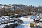 06.01.2017 Depot von Gleisbauzügen der Firma Leonhard Weiss auf dem Göppingener Bahnhofsareal