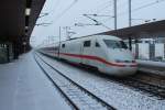Hier steht ein ICE1 am 23.2.13 in Gttingen zur Fahrt in Richtung Sden.