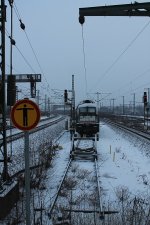 Hier steht ES64 U2-004 eingeschneit und abgerstet am 23.2.13 in Gttingen.