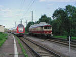 Am 26.08.2005 wurde der WUMAG-VT Nürnberg 761 als Regionalbahn zwischen Großheringen und Straußfurt eingesetzt.