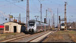 9442 806 (Bombardier Talent 2) erreicht den Bahnhof Großkorbetha auf Gleis 8.