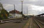 Bahnsteigdachsanierung am Bahnsteig 1 in Grokorbetha; 25.10.2010