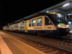 Doppeltraktion Lint 41 des Hex am 20.07.2014 im Bahnhof von Halberstadt nach Ilsenburg