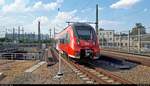 442 101 (Bombardier Talent 2), ex S-Bahn Mitteldeutschland (DB Regio Südost), als S 37748 (S7) nach Halle-Nietleben kommt außerplanmäßig und bereits verspätet aus der