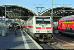 146 557-4 DB als IC 2440 (Linie 55) von Dresden Hbf nach Köln Hbf steht in Halle(Saale)Hbf auf Gleis 9.