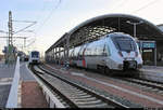 1648 401 (Alstom Coradia LINT 41) von Abellio Rail Mitteldeutschland als RE 75714 (RE4) nach Goslar trifft auf 1442 805 (Bombardier Talent 2) der S-Bahn Mitteldeutschland (MDSB II | DB Regio