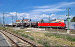 6193 381-1 (Siemens Vectron) transportiert Kesselwagen auf H�he des Bahnsteigs 12/13 in Halle(Saale)Hbf in s�dlicher Richtung.

🧰 DB Cargo
🕓 2.5.2025 | 14:05 Uhr