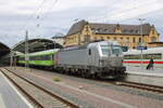 Flixtrain 7193 009 (91 80 7193 009-6 D-AKIEM) mit dem FLX 1239 von Hamburg Hbf nach Stuttgart Hbf, am 19.09.2026 in Halle (S) Hbf.