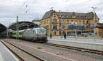 Am 19.09.2026 war in Halle (S) Hbf die Flixtrain 7193 009 mit dem FLX 1239 von Hamburg Hbf nach Stuttgart Hbf unterwegs.