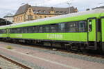 Flixtrain D-TAL 51 80 22-91 706-7 Bmmz�⁶⁴�⁷HF im FLX 1239 von Hamburg Hbf nach Stuttgart Hbf, am 19.09.2026 in Halle (S) Hbf.