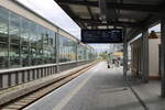 Der Bahnsteig 1 am 19.09.2026 in Halle (S) Hbf.
