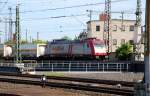 Nahaufnahme der 185 599. Sie verlies am 09.05.09 den Rbf Halle(S) Hbf Richtung Erfurt.