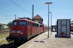 115 448-3 mit dem PbZ-D 2466 von Leipzig nach Berlin Rummelsburg im Haller Hbf. 28.06.2011