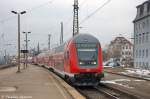 S-Bahn HALLEIPZIG S10 (S 37030) von Leipzig Hbf nach Halle(Saale)Hbf, bei der Einfahrt in den Haller Hbf und geschoben hatte die  143 959-5. 04.04.2013