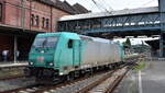 HLG - Holzlogistik and Güterbahn GmbH, Bebra [D] mit der  185 619-4  [NVR-Nummer: 91 80 6185 619-4 D-ATLU] am 11.07.23 Durchfahrt Bahnhof Hamburg-Harburg.