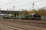 4185 144-7 willke  Juno  mit Schotterzug in Hamburg Harburg, April 2026.