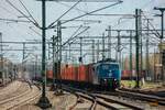 EGP 151 085-8 mit Containerzug in Hamburg Harburg, April 2026.
