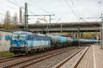 383 010-6  Quer durch Europa  CD Cargo mit Kesselzug in Hamburg Harburg, April 2026.