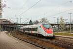 SBB RABe 501 022-4 Giruno in Hamburg Harburg, April 2026.