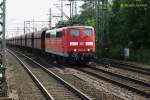 151 113 fuhr mit einen leeren ganzzug am 17.05.13 durch harburg bhf 