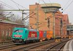 185 612-9  Emons  Rail Cargo am 04.03.2014 in Hamburg Harburg.