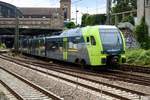 BR 1430; ET 6.02 (Stadler Flirt 160) der Nordbahn Eisenbahngesellschaft als verspätete NBE75528 (RB61) nach Itzehoe verlässt ihren Startbahnhof Hamburg Hbf. [29.7.2017 - 14:12 Uhr]