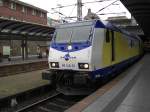 146-01 mit einem ME kurz vor der Abfahrt aus Hamburg Hbf nach Bremen Hbf. 9.02.08.