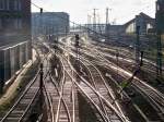 Gleise am Hauptbahnhof der Sonne ausgesetzt. aufgenommen am 13.12.09.