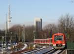 Hamburg Hbf im Jan. 2013. BR 474 verlsste den Bf. Richtung Altona