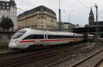 Hier 605 005-8  Ostseebad Heringsdorf  als ICE34 von Oesterport st nach Hamburg Hbf., bei der Ausfahrt am 4.10.2013 aus Hamburg Hbf.