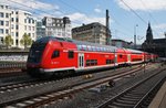 Als RB81 (RB21319) aus Bad Oldesloe kam 112 153 mit ihrem Dosto-Park nach Hamburg Hbf.