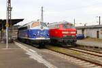 Altmark Rail NOHAB MY1149 (227 008-0) und MZE 218 191-5 am 10.03.24 in Hanau Hbf