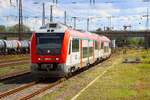 VIAS/Odenwaldbahn Bombardier Itino VT116 (615 619-3) am 29.08.26 in Hanau Hbf vom Bahnsteig aus fotografiert