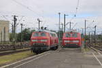 DB 218 825-8 und 218 824-1 am 09.07.2026 in Hannover Hbf.
