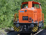 RBH  577 , eine Lokomotive des Herstellers Krauss-Maffei vom Typ M700C war Anfang August 2018 in Hattingen abgestellt. 