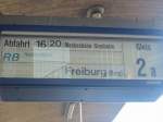 Jetzt fhrt die RB pltzlich nach Freiburg undf nicht mehr nach Eppingen.