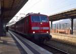 111 041-0 am Sonntag den 3.3.2013 mit einer Regionalbahn nach Sinsheim im Bahnhof Heidelberg-Altstadt.